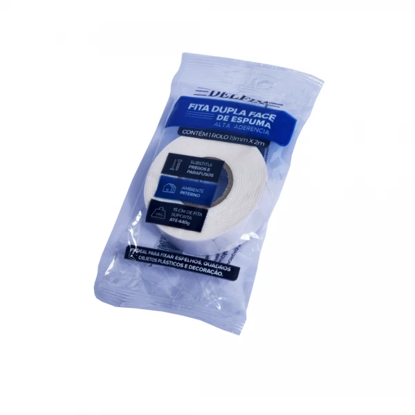 Fita Dupla Face Espuma 19mmx02m