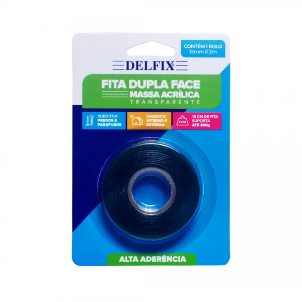 Fita Dupla Face Massa Acrilica 12mmx02m 