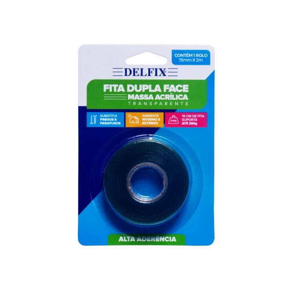 Fita Dupla Face Massa Acrilica 15mmx02m 