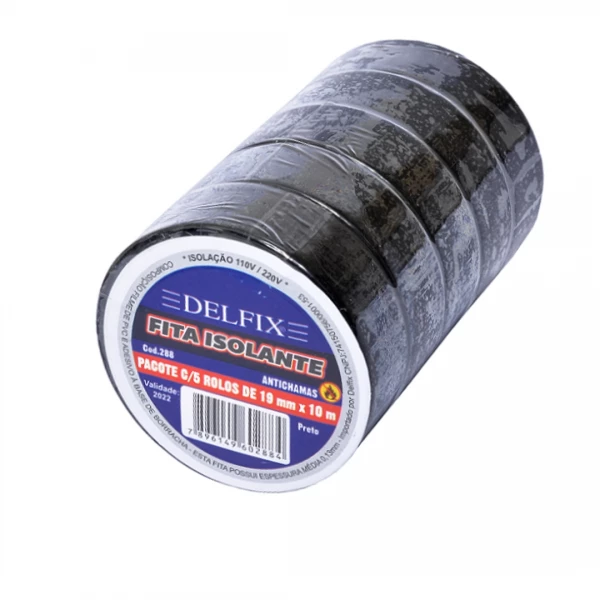 Fita Isolante 19mmx10m Preto