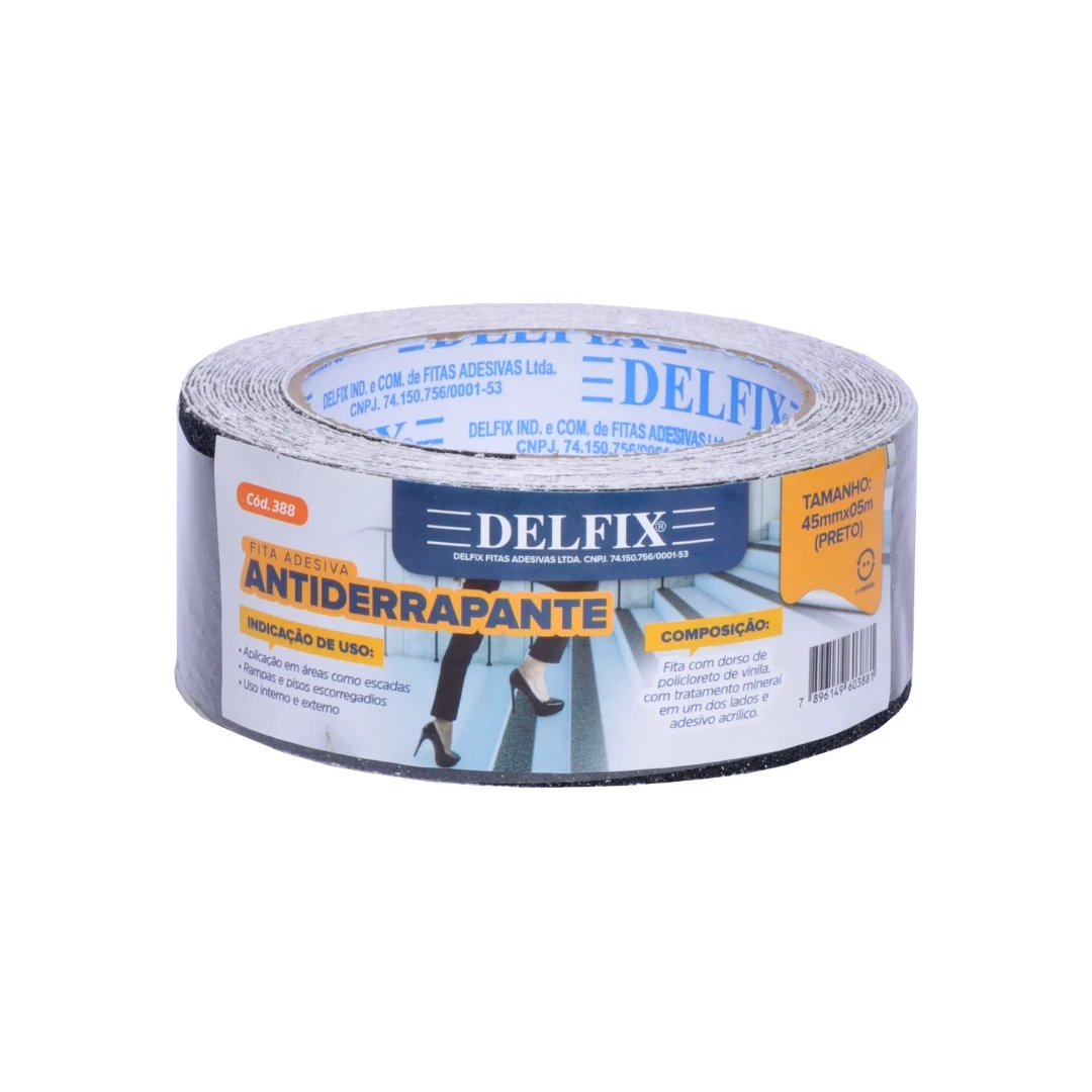 Fita Adesiva Antiderrapante 45x05m Preta