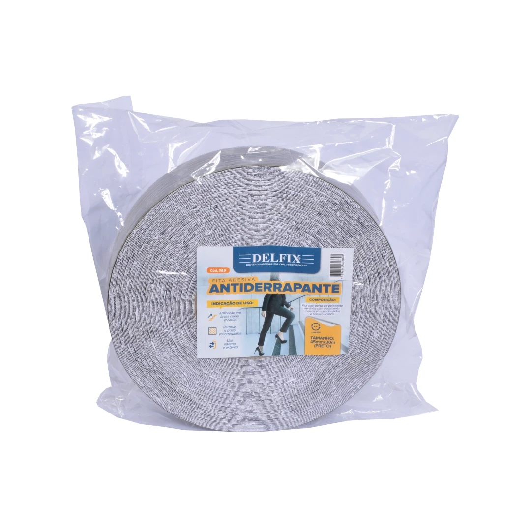 Fita Adesiva Antiderrapante 45x30m Preta